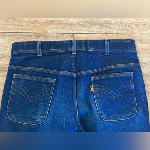 Vintage Orange Tab Levi’s Action Jeans, Sz 34 Waist Triple Stitch Pocket - Picture 14 of 16